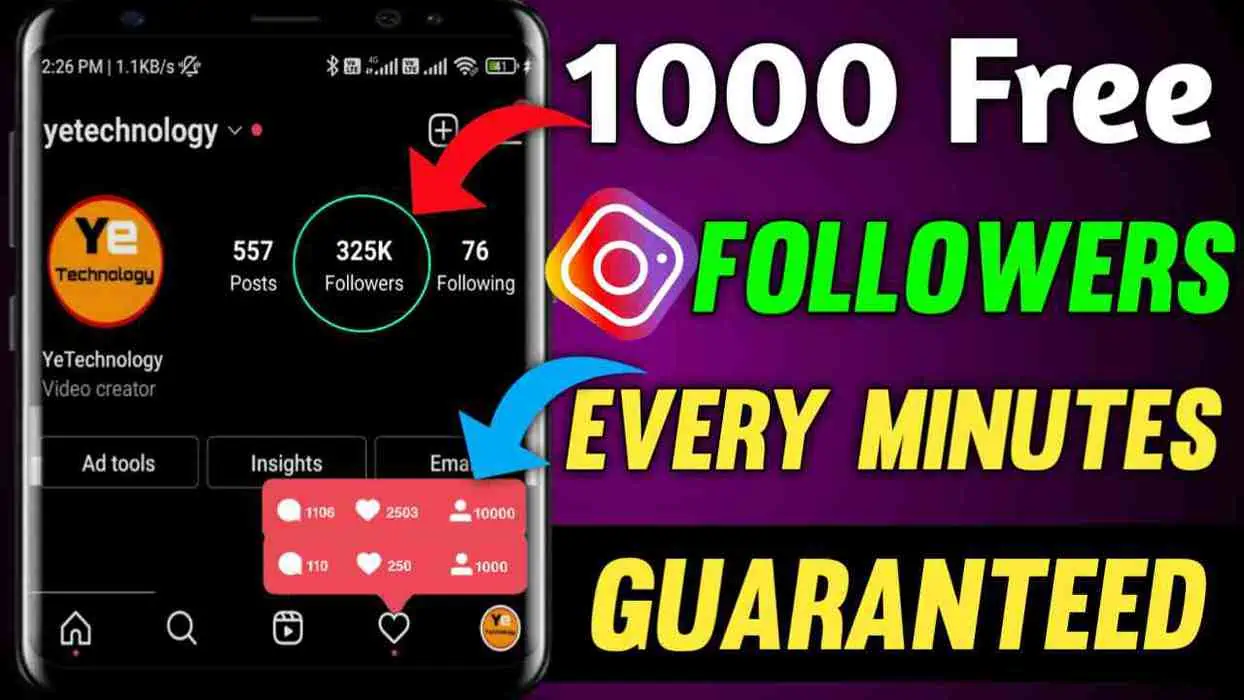 Gramelle Apk-Increase Par day 10K Free Instagram Followers