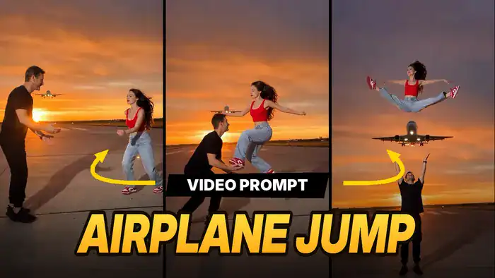 Airplane Jump AI Video