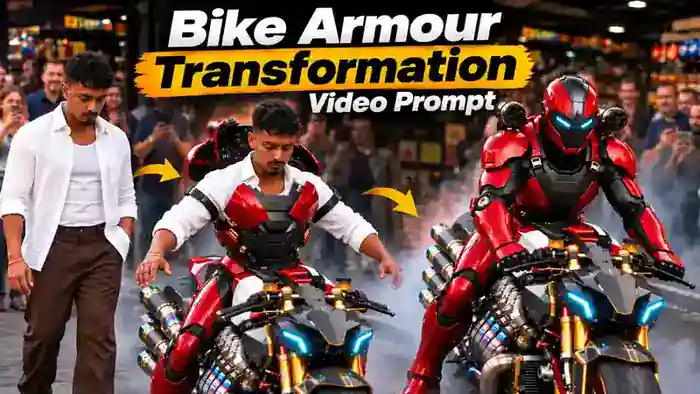 Bike Armour Transformation AI video prompt
