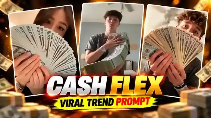 Cash Flex Trend viral money flex AI video prompt