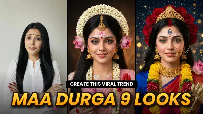 Maa Durga 9 Looks AI transformation trend