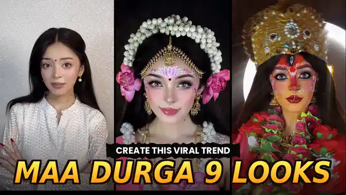 Maa Durga 9 Looks AI transformation trend