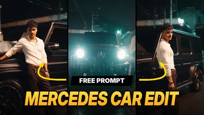 Mercedes Car Edit AI video
