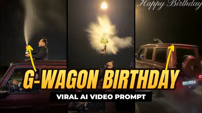 Mercedes G Wagon Birthday AI video prompt