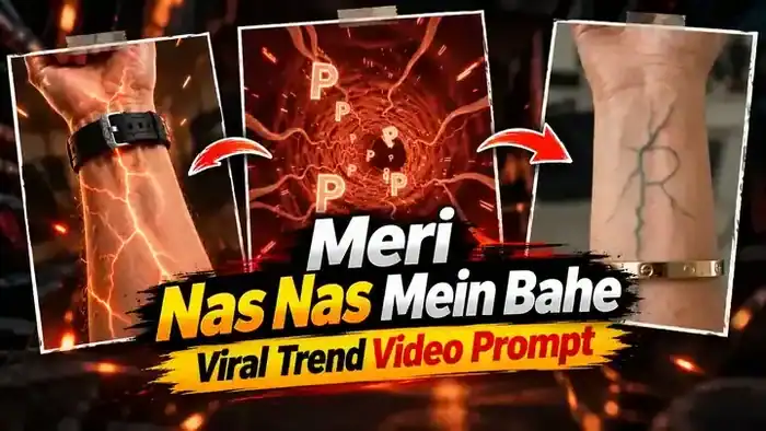 Meri Nas Nas Mein Bahe viral trend video prompt